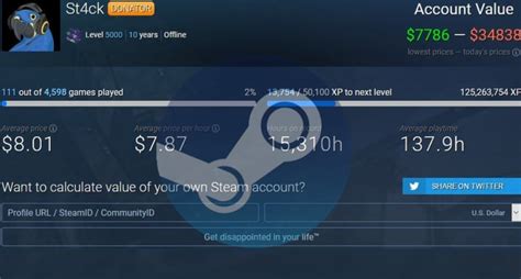 how much is my steam account worth.